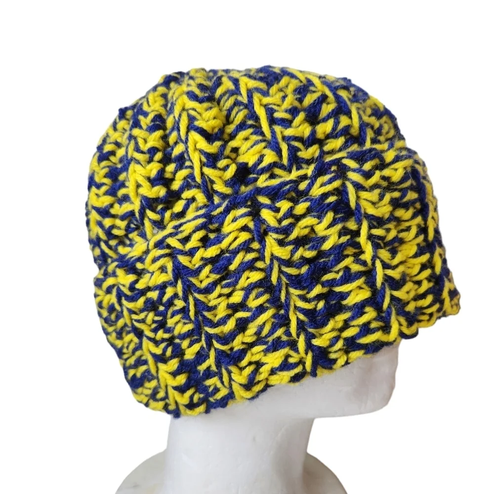 Navy/Yellow Winter Hat